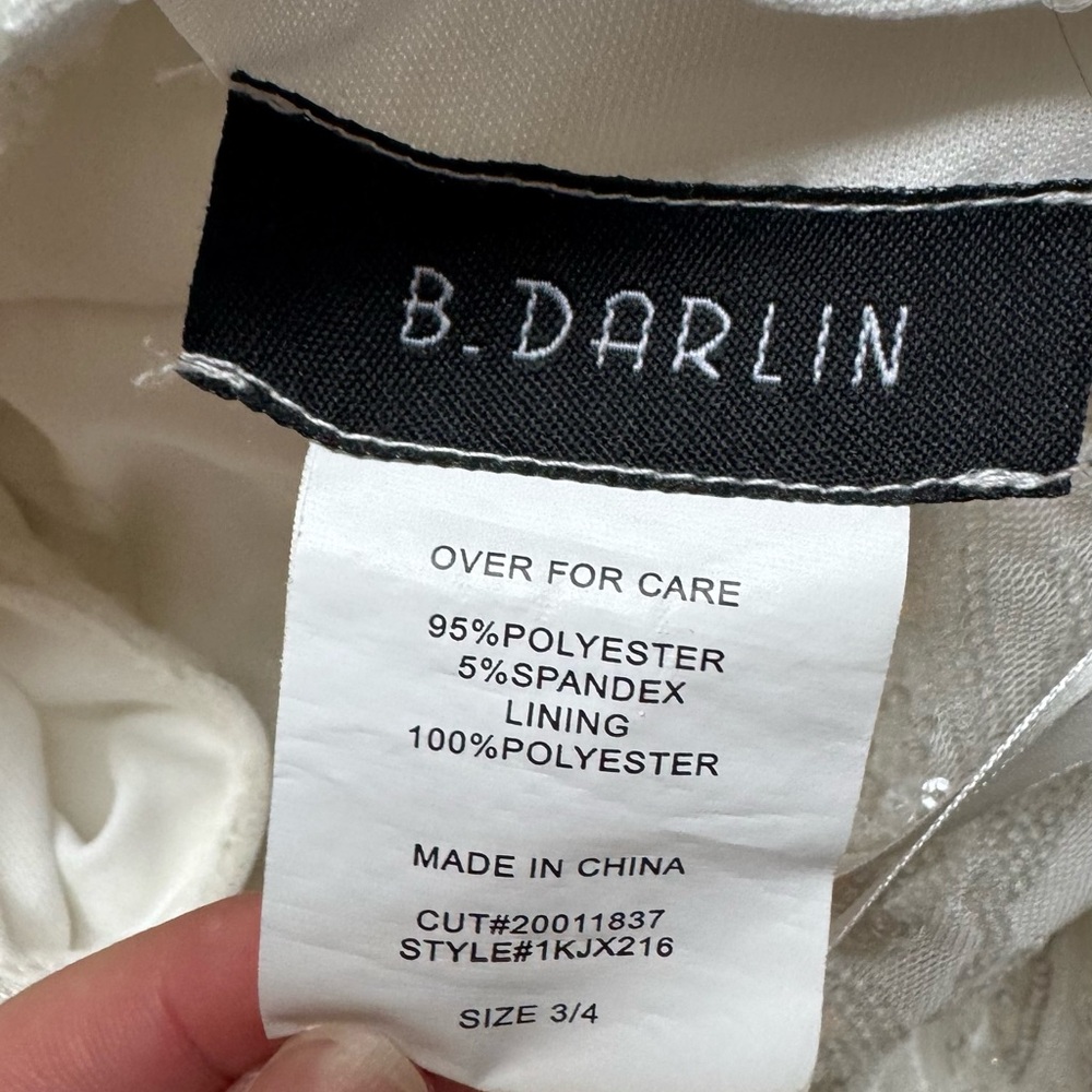 B Darlin Ivory Sequin Dress - Picture 4 of 4